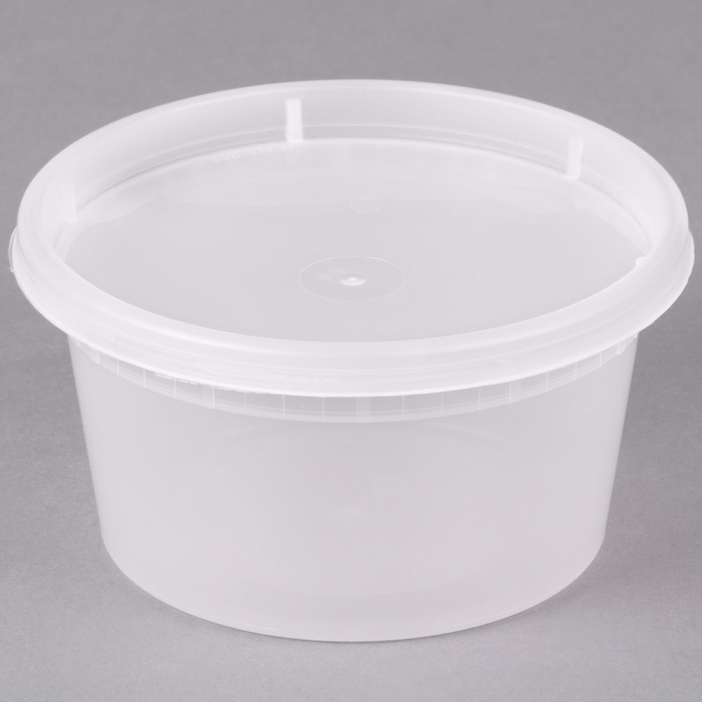 12OZ Microwavable Translucent Plastic Deli Container With LID