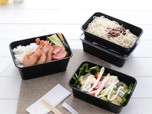 650ML TAKEOUT  RECTANGULAR FOOD CONTAINER WITH LID