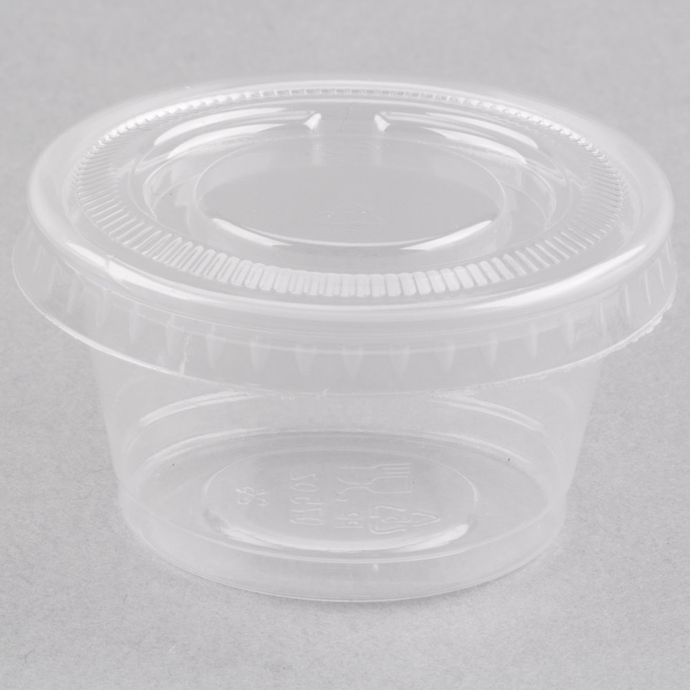 EaMaSy Party  0.75 oz.   Clear Plastic Souffle Cup /Portion Cup