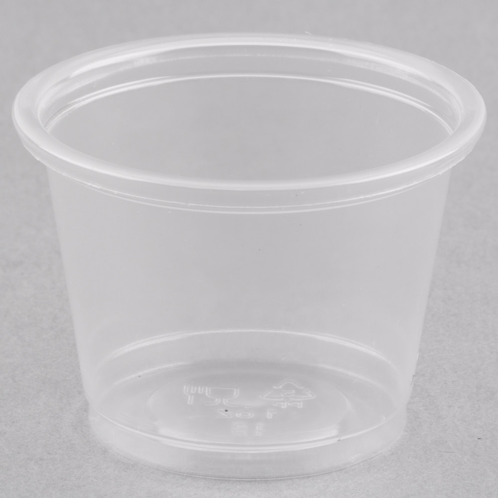 EaMaSy Party  1 oz.   Clear Plastic Souffle Cup /Portion Cup