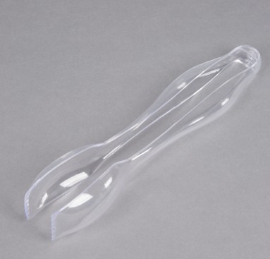 EaMaSy Party  10 1/2" Clear Disposable Plastic Tongs