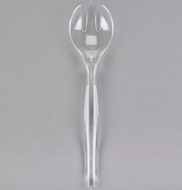 EaMaSy Party 10" Clear Disposable Plastic Serving Fork
