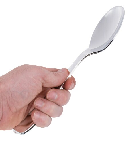 Eamasy Party 10" Heavy Weight Silver Plastic Serving Spoon