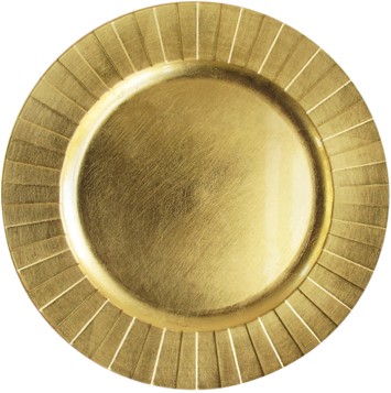 EaMaSy Party 13" Round Gold Geometric Polypropylene Charger Plate