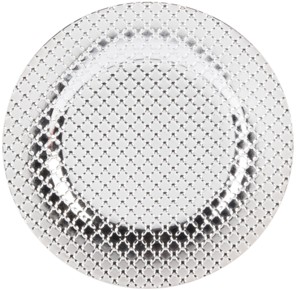 EaMaSy Party 13" Round Gold Link Polypropylene Charger Plate