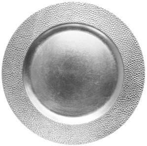 EaMaSy Party 13" Round Gold Pebbled Polypropylene Charger Plate