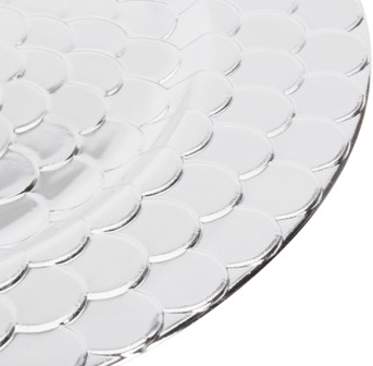 EaMaSy Party 13" Round Silver Crocodile Polypropylene Charger Plate
