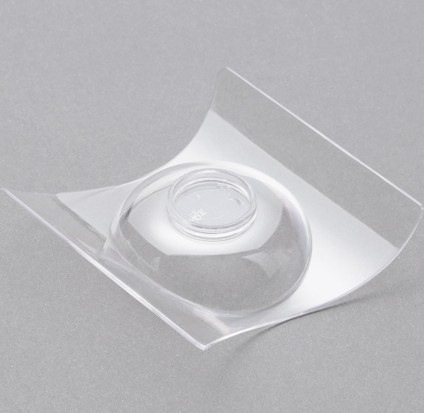 EaMaSy Party 2 3/4" x 2 3/4" Tiny Teasers Disposable Clear Plastic Tray