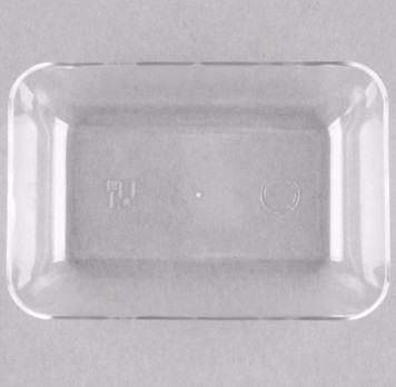 EaMaSy Party 3" x 2 1/8" Clear Plastic Rectangular Tiny Tray