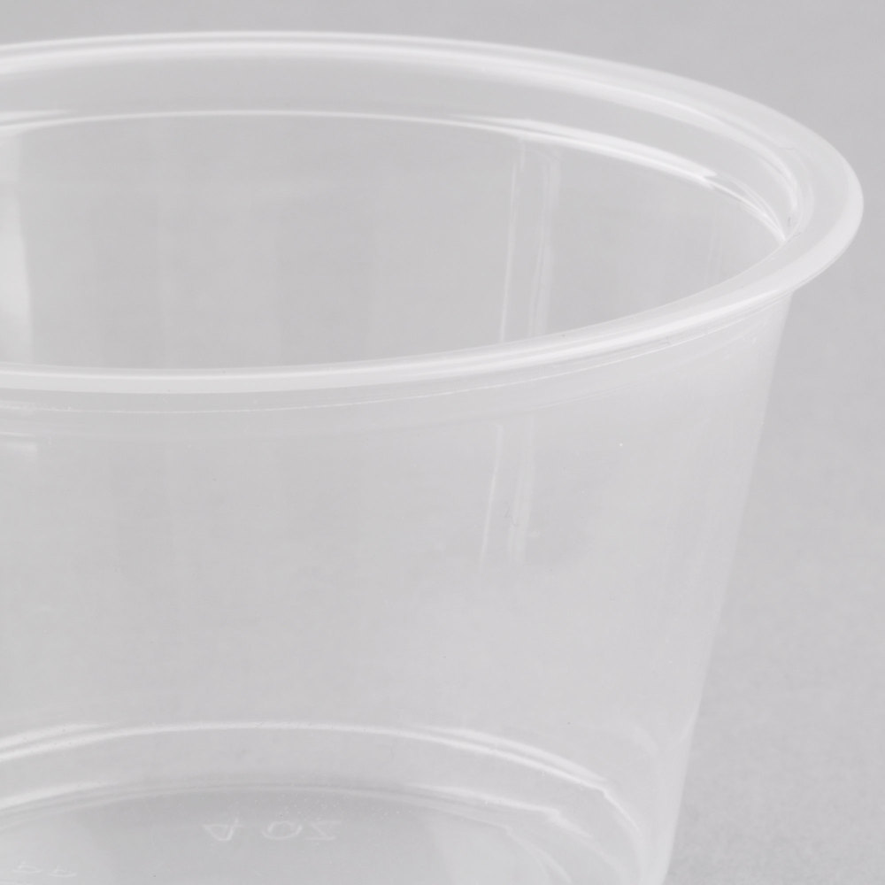 EaMaSy Party  4 oz.Clear  Plastic Souffle Cup / Portion Cup with LId