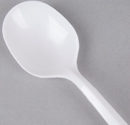 EaMaSy Party  5 1/2" Medium Weight White Plastic Soup Spoon