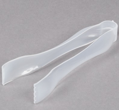 EaMaSy Party  6" Clear Disposable Plastic Tongs