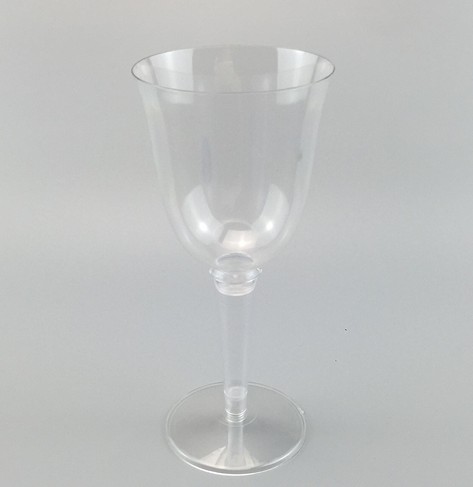 EaMaSy Party 8 oz. Clear Plastic 3 Piece-PART Champagne Glass