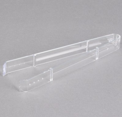 EaMaSy Party  9" Clear Plastic Heavy-Duty Serving Tongs