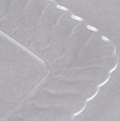 EaMaSy Party Clear 5" x 7" Plastic Snack Tray
