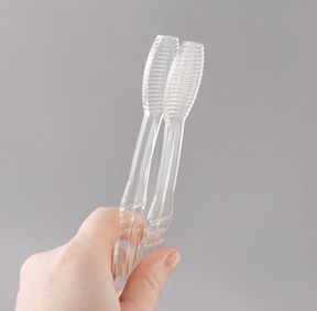 EaMaSy Party Clear 6" Polycarbonate Flat Grip Tong