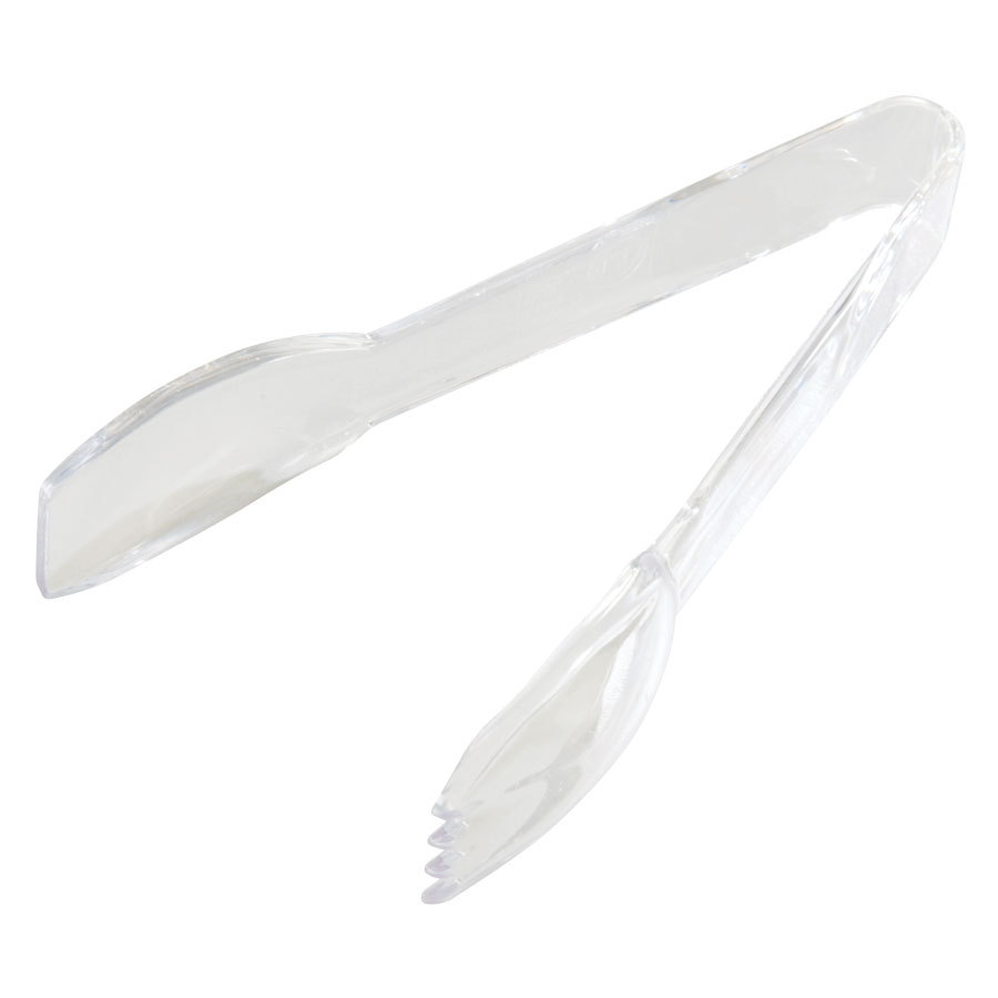 EaMaSy Party Clear 6" Polycarbonate Salad Tong