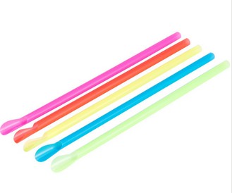 EaMaSy Party Jumbo  0.25X10'' Super Jumbo Boldly-Colored  Spoon Straw
