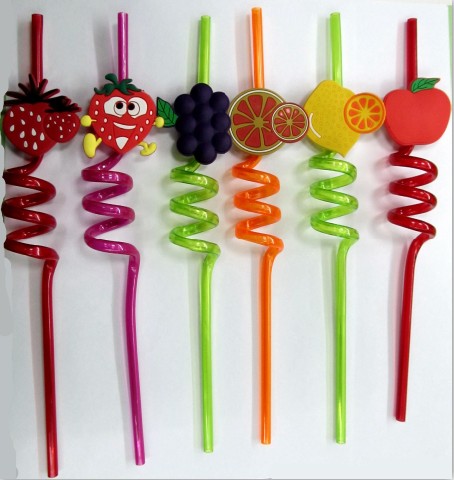 EaMaSy Party Jumbo 5mm  Fruit Shape  Art  Straws/Crazy Diy Straw
