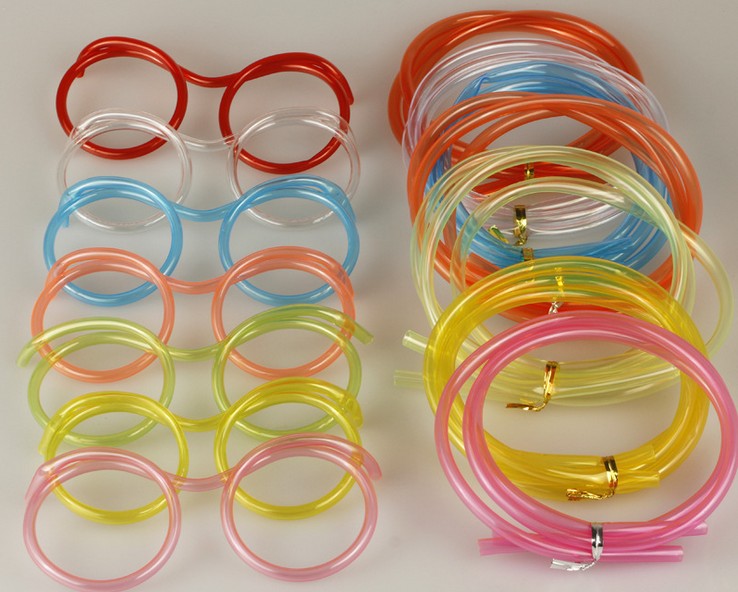 EaMaSy Party Jumbo 5mm  Glasses  Art  Straws/Crazy Diy Straw