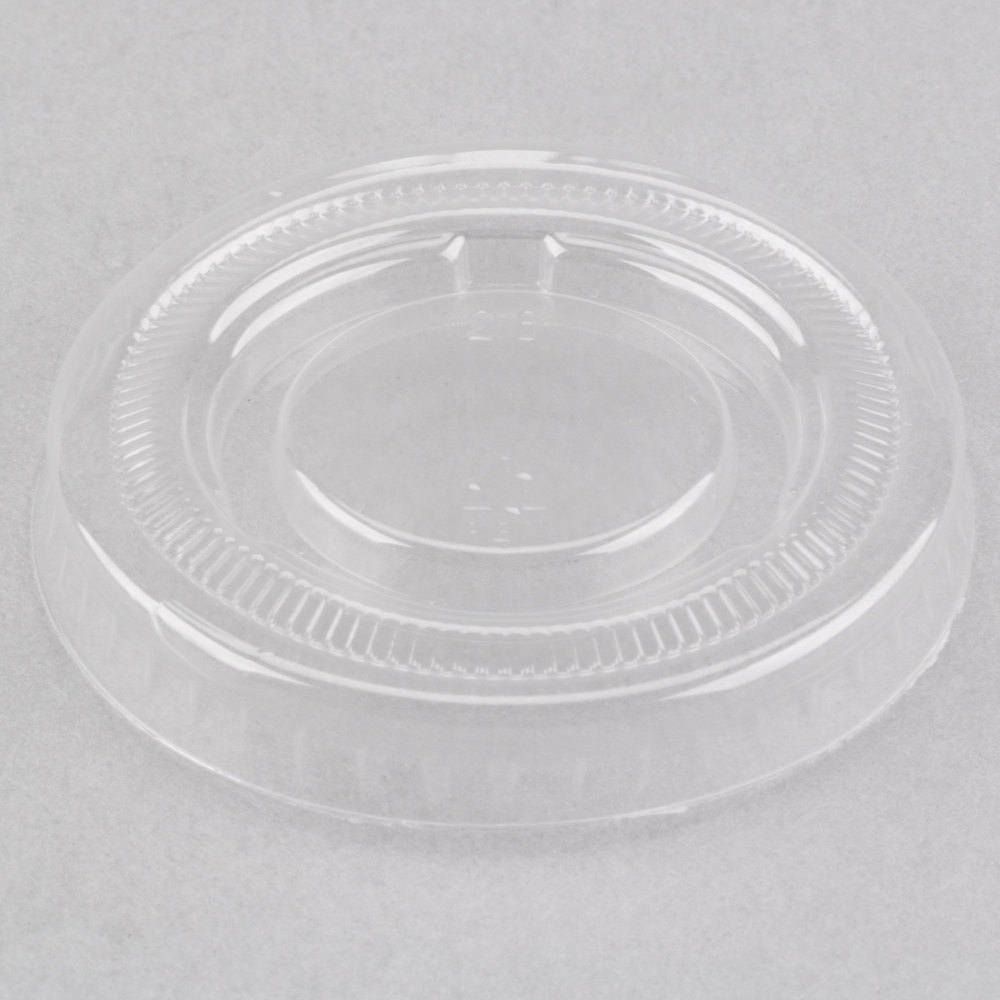 EaMaSy Party PET Plastic Lid for 0.5 to 1.25 oz. Souffle Cup - Portion Cup