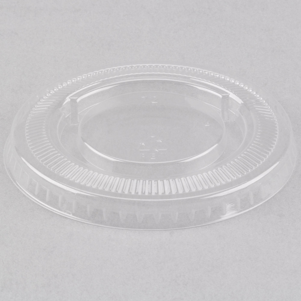 EaMaSy Party PET Plastic Lid for 3.25 to 5.5 oz. Souffle Cup - Portion Cup