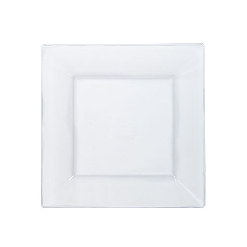 EASY PARTY 6.5" Disposable Square Clear Plastic Dessert Plates