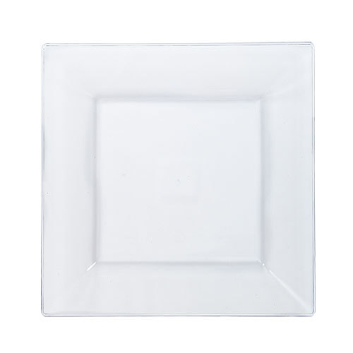 EASY PARTY  8" Square Clear Plastic Salad Plates