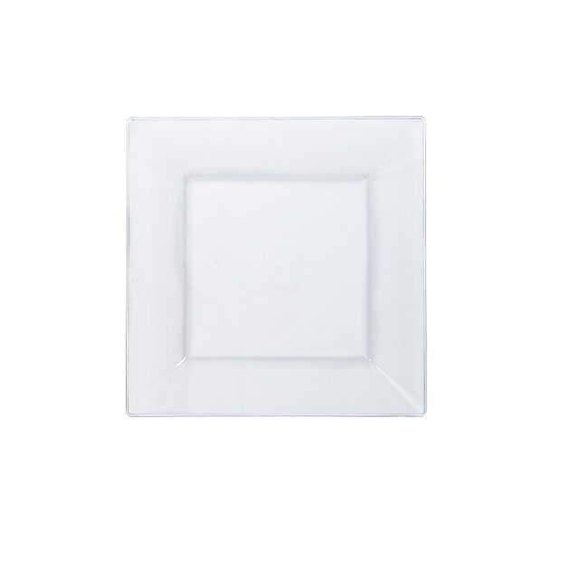 EASY PARTY  Solid Squares 4.5" Clear Square Plastic Plates