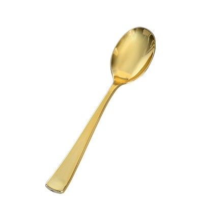 Gold Secrets Polished Gold Plastic Spoons