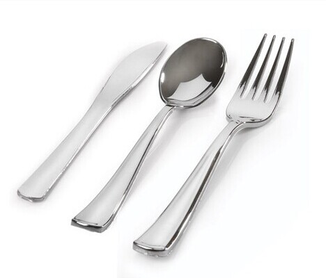Silver Secrets Polished Silver Plastic Forks