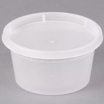 12OZ Microwavable Translucent Plastic Deli Container With LID