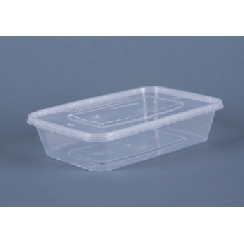 500ML TAKEOUT  RECTANGULAR FOOD CONTAINER WITH LID