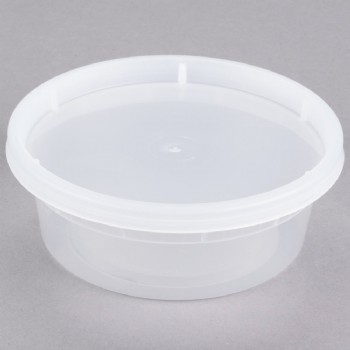 8OZ Microwavable Translucent Plastic Deli Container With LID