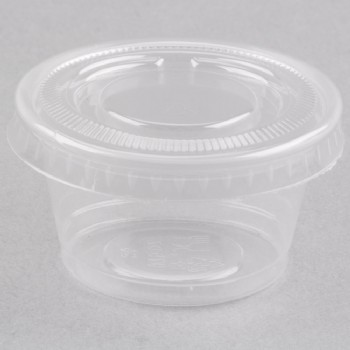 EaMaSy Party  0.75 oz.   Clear Plastic Souffle Cup /Portion Cup