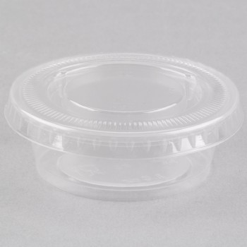 EaMaSy Party  1.5 oz.   Clear Plastic Souffle Cup /Portion Cup