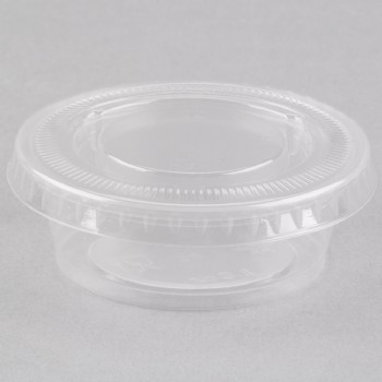 EaMaSy Party  1.5 oz.   Clear Plastic Souffle Cup /Portion Cup