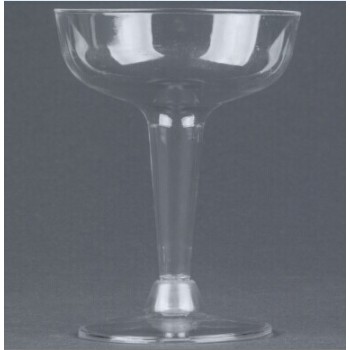 EaMaSy Party 4 oz. Clear Plastic 2 Piece Champagne Glass