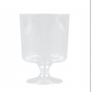 EaMaSy Party Classicware 5 oz. Clear Plastic Pedestal Wine Cup