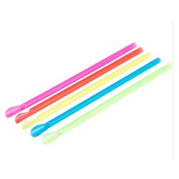 EaMaSy Party Jumbo  0.25X10'' Super Jumbo Boldly-Colored  Spoon Straw