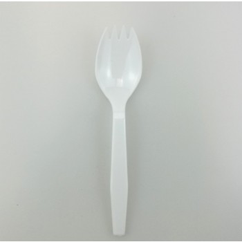 EaMaSy Party   Medium Weight White Plastic Spork