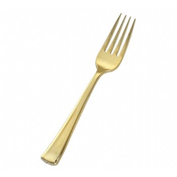 Gold Secrets Polished Gold Plastic Forks