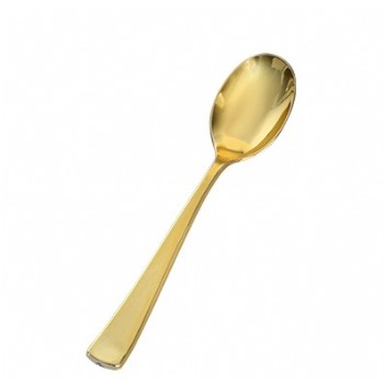 Gold Secrets Polished Gold Plastic Spoons