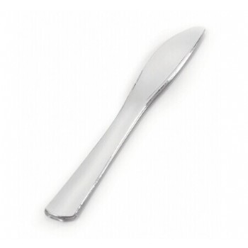 Silver Secrets Polished Silver Plastic Knives